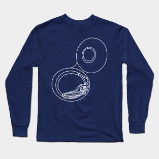 Rough White Tuba Drawing Long Sleeve T-Shirt